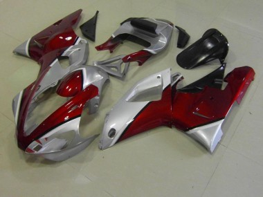 Cheap 2000-2001 Red and Silver Yamaha YZF R1 Replacement Motorcycle Fairings Canada