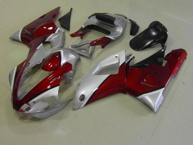 Cheap 2000-2001 Red and Silver Yamaha YZF R1 Replacement Motorcycle Fairings Canada Cheap 2000-2001 Red and Silver Yamaha YZF R1 Replacement Motorcycle Fairings Canada