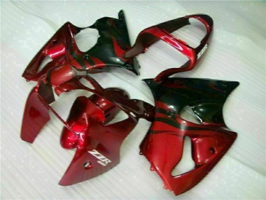 Cheap 2000-2002 Red Black Kawasaki ZX6R Bike Fairing Kit Canada