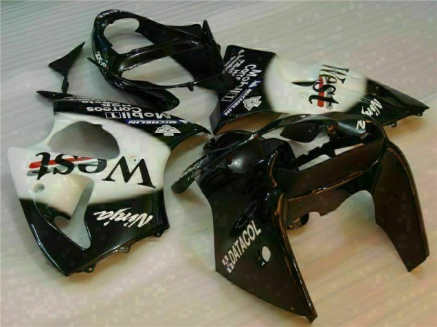 Cheap 2000-2002 Black West Ninja Kawasaki ZX6R Motorcycle Fairings Kits Canada Cheap 2000-2002 Black West Ninja Kawasaki ZX6R Motorcycle Fairings Kits Canada