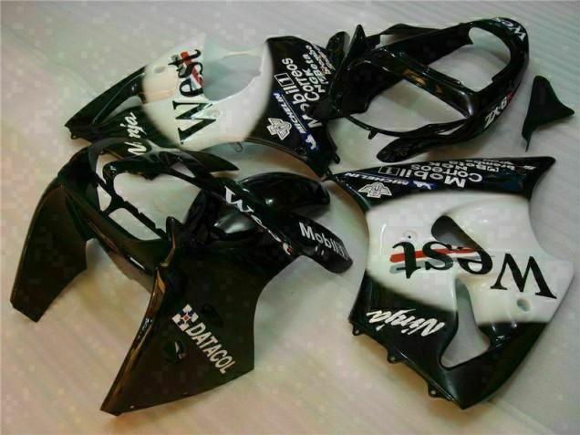 Cheap 2000-2002 Black West Ninja Kawasaki ZX6R Motorcycle Fairings Kits Canada Cheap 2000-2002 Black West Ninja Kawasaki ZX6R Motorcycle Fairings Kits Canada
