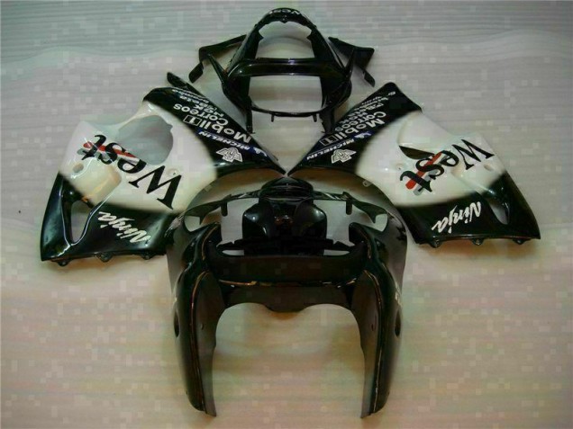 Cheap 2000-2002 Black West Ninja Kawasaki ZX6R Motorcycle Fairings Kits Canada Cheap 2000-2002 Black West Ninja Kawasaki ZX6R Motorcycle Fairings Kits Canada