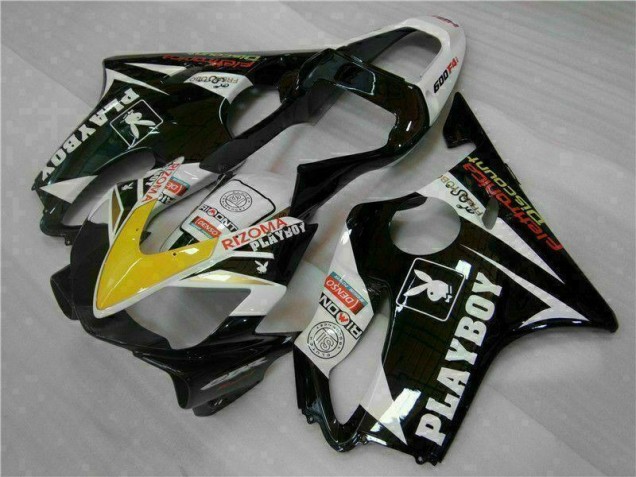 Cheap 2001-2003 Yellow Silver Black Playboy Honda CBR600 F4i Motorcycle Fairing Kit Canada Cheap 2001-2003 Yellow Silver Black Playboy Honda CBR600 F4i Motorcycle Fairing Kit Canada