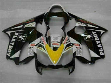 Cheap 2001-2003 Yellow Silver Black Playboy Honda CBR600 F4i Motorcycle Fairing Kit Canada