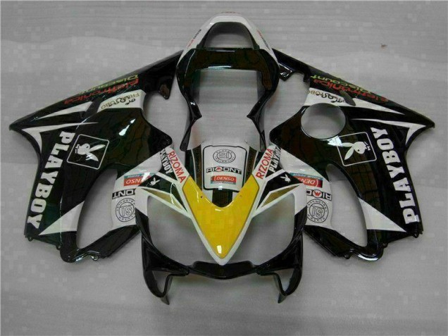 Cheap 2001-2003 Yellow Silver Black Playboy Honda CBR600 F4i Motorcycle Fairing Kit Canada Cheap 2001-2003 Yellow Silver Black Playboy Honda CBR600 F4i Motorcycle Fairing Kit Canada