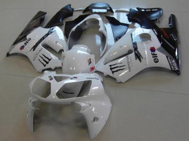 Cheap 2002-2006 White Monster Kawasaki ZX12R Moto Fairings Canada