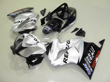Cheap 2002-2013 Silver Repsol Honda VFR800 Motorbike Fairing Kits Canada