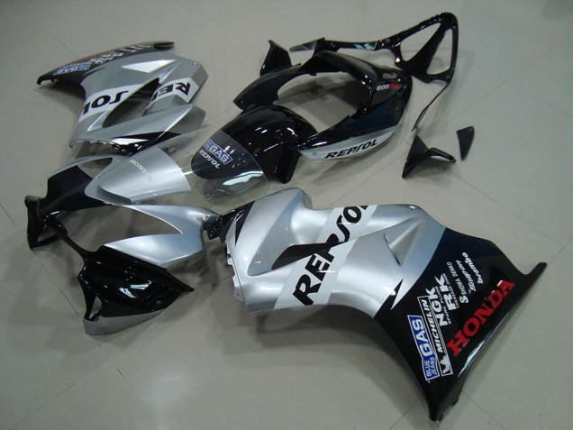 Cheap 2002-2013 Silver Repsol Honda VFR800 Moto Fairings Canada