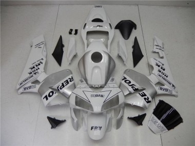 Cheap 2003-2004 Silver White Black Repsol Honda CBR600RR Motorcycle Fairings Kit Canada