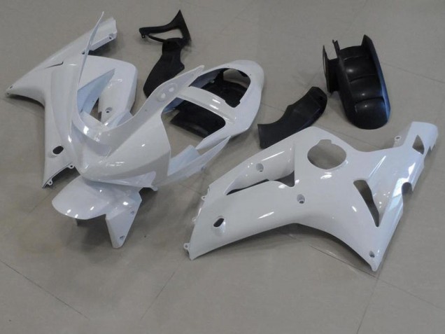 Cheap 2003-2004 White Kawasaki ZX6R Bike Fairings Canada Cheap 2003-2004 White Kawasaki ZX6R Bike Fairings Canada