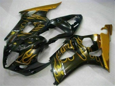 Cheap 2003-2004 Gold Black Suzuki GSXR 1000 Motorcycle Fairing Kit Canada