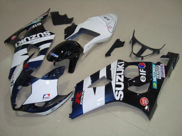 Cheap 2003-2004 White Black Elf Suzuki GSXR 1000 Motorcycle Fairing Kit Canada Cheap 2003-2004 White Black Elf Suzuki GSXR 1000 Motorcycle Fairing Kit Canada