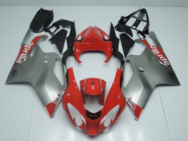 Cheap 2003-2006 Silver and Red Aprilia RSV1000 Motorbike Fairing Kits Canada Cheap 2003-2006 Silver and Red Aprilia RSV1000 Motorbike Fairing Kits Canada