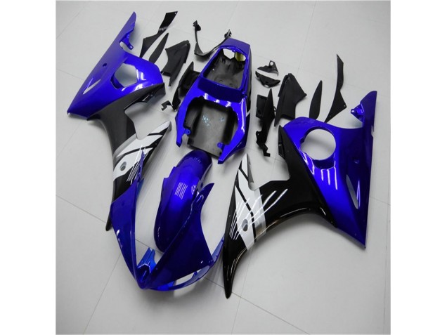 Cheap 2003-2005 Blue White Black Yamaha YZF R6 Motorcycle Fairings Kit Canada Cheap 2003-2005 Blue White Black Yamaha YZF R6 Motorcycle Fairings Kit Canada