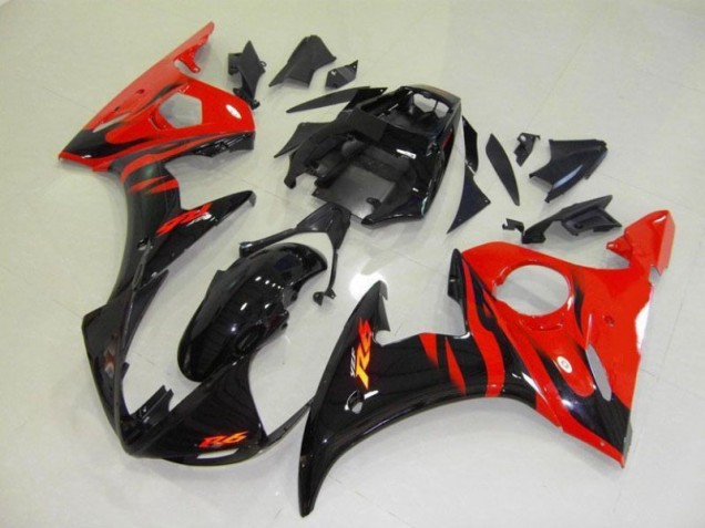 Cheap 2003-2005 Black Red Flame Yamaha YZF R6 Bike Fairing Kit Canada Cheap 2003-2005 Black Red Flame Yamaha YZF R6 Bike Fairing Kit Canada