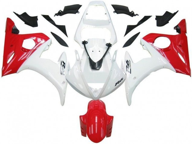 Cheap 2003-2005 White Red Yamaha YZF R6 Motorbike Fairing Kits Canada Cheap 2003-2005 White Red Yamaha YZF R6 Motorbike Fairing Kits Canada