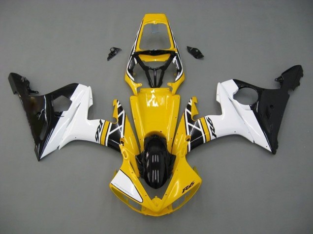 Cheap 2003-2005 Yellow White Black Yamaha YZF R6 Moto Fairings Canada Cheap 2003-2005 Yellow White Black Yamaha YZF R6 Moto Fairings Canada