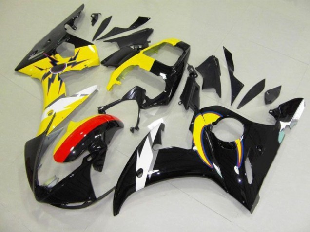 Cheap 2003-2005 Moon Black Yellow Yamaha YZF R6 Motorcycle Fairings Kits Canada Cheap 2003-2005 Moon Black Yellow Yamaha YZF R6 Motorcycle Fairings Kits Canada