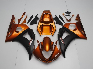 Cheap 2003-2005 Brown and Matte Black Yamaha YZF R6 Bike Fairings Canada
