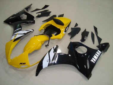 Cheap 2003-2005 Yellow Black Yamaha YZF R6 Motorbike Fairings Canada