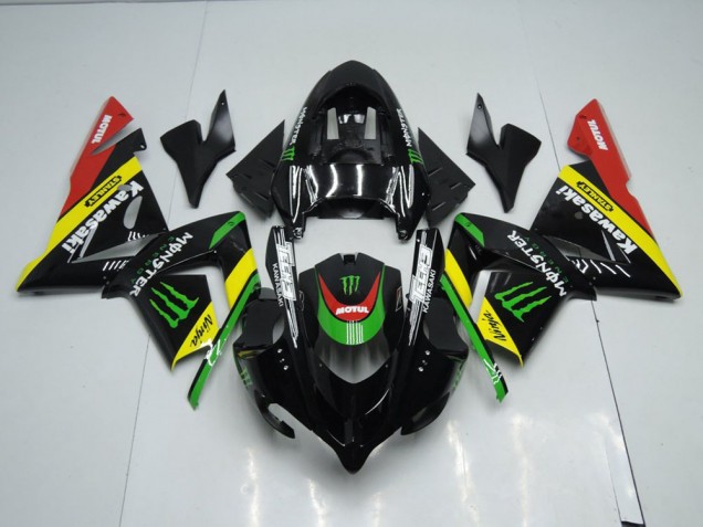 Cheap 2003-2005 Black Yellow Monster Kawasaki ZX10R Replacement Motorcycle Fairings Canada