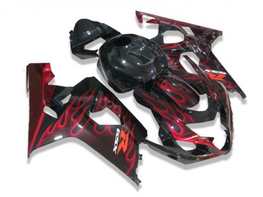 Cheap 2004-2005 Black Red Flames Suzuki GSXR 600/750 Motorcycle Fairing Canada