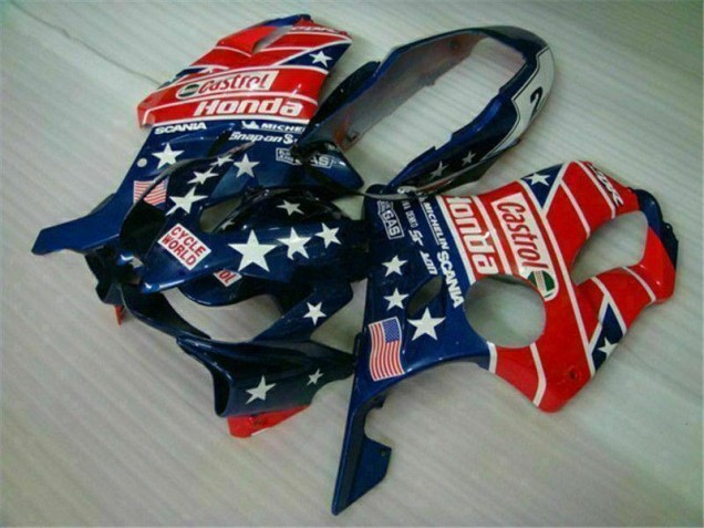 Cheap 2004-2007 Blue Red Castrol Cycle World Honda CBR600 F4i Motorcycle Fairings Canada Cheap 2004-2007 Blue Red Castrol Cycle World Honda CBR600 F4i Motorcycle Fairings Canada