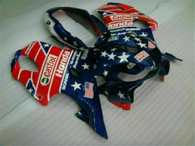 Cheap 2004-2007 Blue Red Castrol Cycle World Honda CBR600 F4i Motorcycle Fairings Canada Cheap 2004-2007 Blue Red Castrol Cycle World Honda CBR600 F4i Motorcycle Fairings Canada
