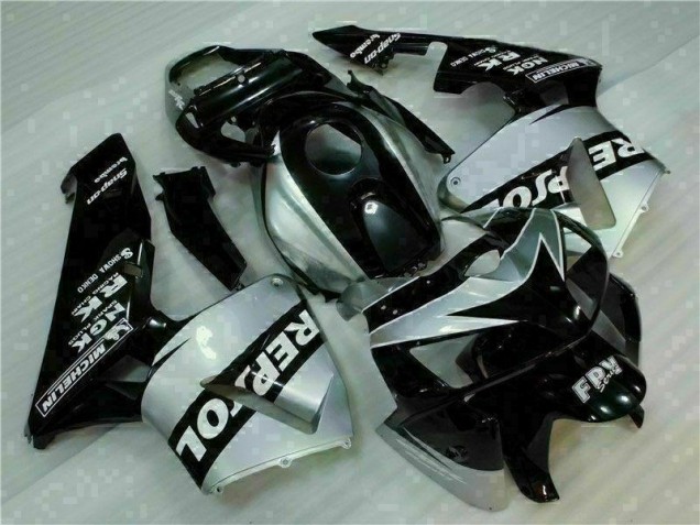 Cheap 2005-2006 Black Silver Repsol Honda CBR600RR Motorcycle Fairings Kit Canada Cheap 2005-2006 Black Silver Repsol Honda CBR600RR Motorcycle Fairings Kit Canada
