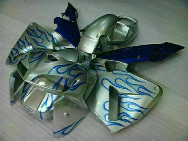 Cheap 2005-2006 White Blue Flame Honda CBR600RR Motorcycle Fairing Kit Canada