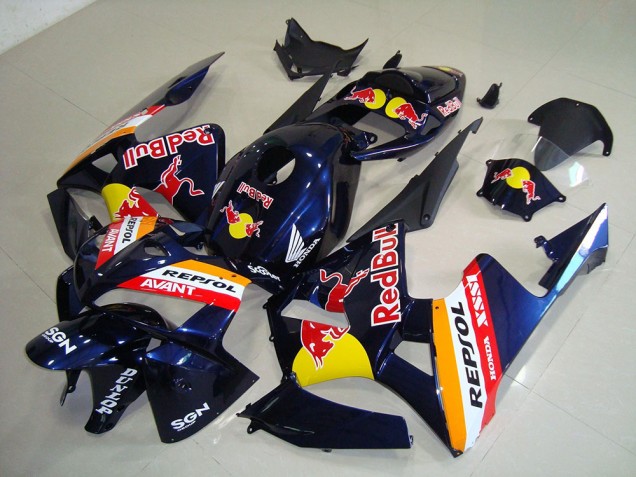 Cheap 2005-2006 Dark Blue Red Bull Repsol Honda CBR600RR Motorcycle Fairings Kits Canada