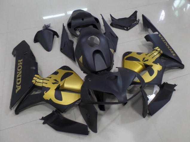 Cheap 2005-2006 Matte Black with Gold Skull Honda CBR600RR Moto Fairings Canada Cheap 2005-2006 Matte Black with Gold Skull Honda CBR600RR Moto Fairings Canada
