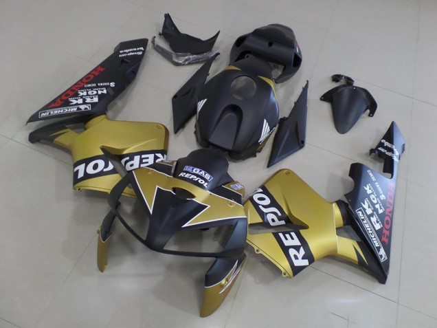 Cheap 2005-2006 Black Gold Repsol Honda CBR600RR Motorcycle Fairings Kit Canada Cheap 2005-2006 Black Gold Repsol Honda CBR600RR Motorcycle Fairings Kit Canada