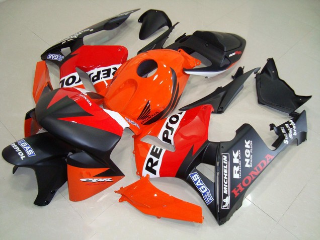 Cheap 2005-2006 Matte Black Repsol Race Honda CBR600RR Motorcycle Fairing Kit Canada