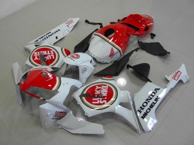 Cheap 2005-2006 Pearl White Lucky Strike Honda CBR600RR Motorcycle Fairings Kits Canada