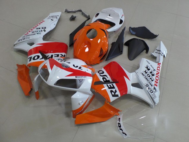 Cheap 2005-2006 Orange White Repsol Honda CBR600RR Motorbike Fairings Canada Cheap 2005-2006 Orange White Repsol Honda CBR600RR Motorbike Fairings Canada