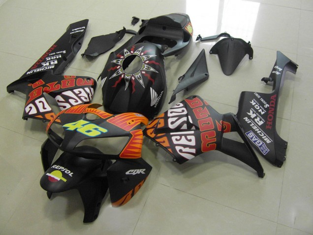 Cheap 2005-2006 Rossi Matte Black Honda CBR600RR Motorcycle Fairings Kits Canada Cheap 2005-2006 Rossi Matte Black Honda CBR600RR Motorcycle Fairings Kits Canada