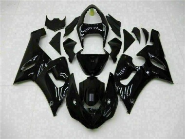 Cheap 2005-2006 Glossy Black Kawasaki ZX6R Motor Fairings Canada