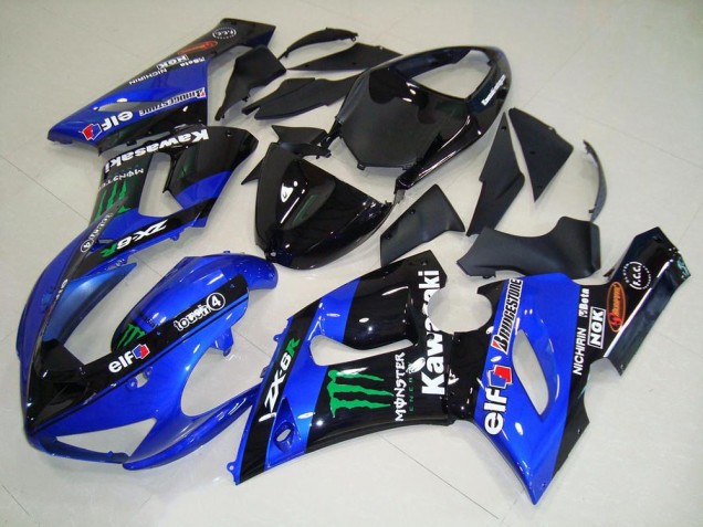 Cheap 2005-2006 Candy Blue Monster Kawasaki ZX6R Motorcycle Fairing Kits Canada Cheap 2005-2006 Candy Blue Monster Kawasaki ZX6R Motorcycle Fairing Kits Canada