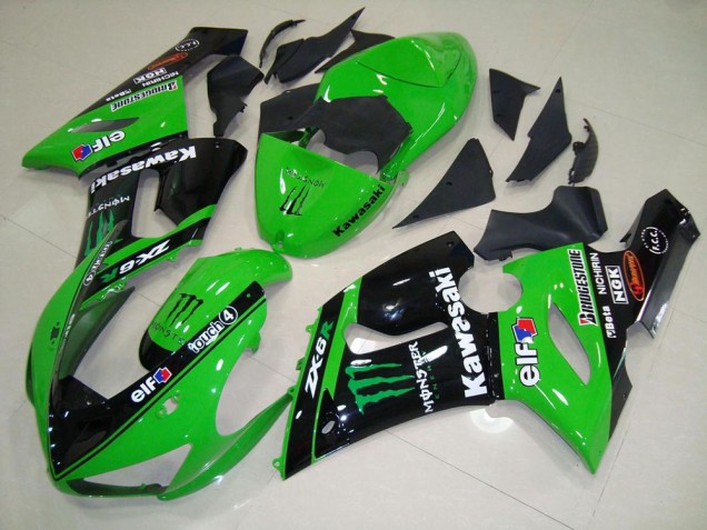 Cheap 2005-2006 Green Monster Kawasaki ZX6R Motorcycle Fairing Kit Canada Cheap 2005-2006 Green Monster Kawasaki ZX6R Motorcycle Fairing Kit Canada