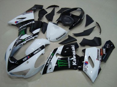 Cheap 2005-2006 White Monster Kawasaki ZX6R Motor Bike Fairings Canada