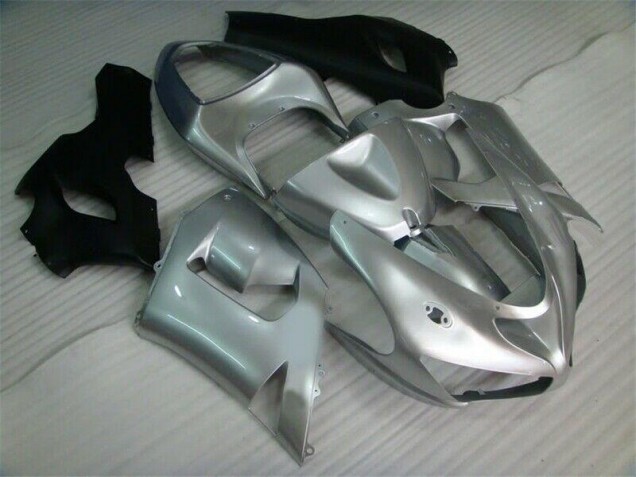 Cheap 2005-2006 Silver Black Kawasaki ZX6R Motorcycle Fairing Kit Canada Cheap 2005-2006 Silver Black Kawasaki ZX6R Motorcycle Fairing Kit Canada