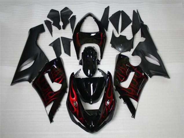 Cheap 2005-2006 Red Black Kawasaki ZX6R Motor Bike Fairings Canada