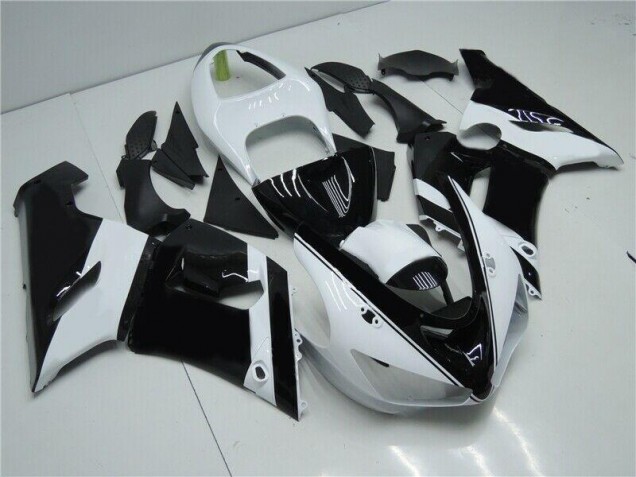 Cheap 2005-2006 Black White Kawasaki ZX6R Moto Fairings Canada Cheap 2005-2006 Black White Kawasaki ZX6R Moto Fairings Canada