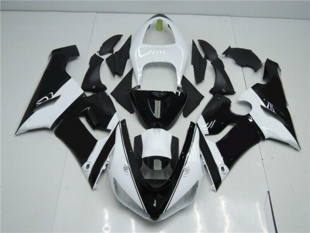 Cheap 2005-2006 Black White Kawasaki ZX6R Moto Fairings Canada Cheap 2005-2006 Black White Kawasaki ZX6R Moto Fairings Canada