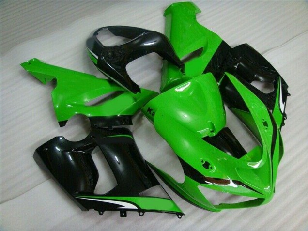 Cheap 2005-2006 Green White Black Kawasaki ZX6R Motorcyle Fairings Canada Cheap 2005-2006 Green White Black Kawasaki ZX6R Motorcyle Fairings Canada