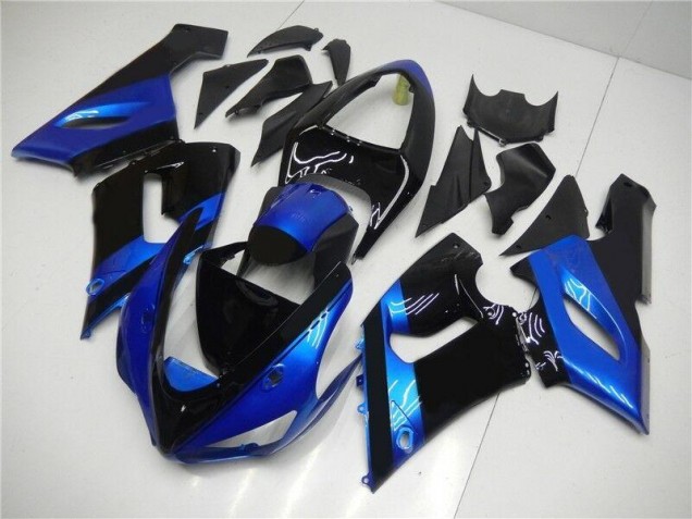 Cheap 2005-2006 Blue Black Kawasaki ZX6R Motorcycle Fairing Kits Canada Cheap 2005-2006 Blue Black Kawasaki ZX6R Motorcycle Fairing Kits Canada