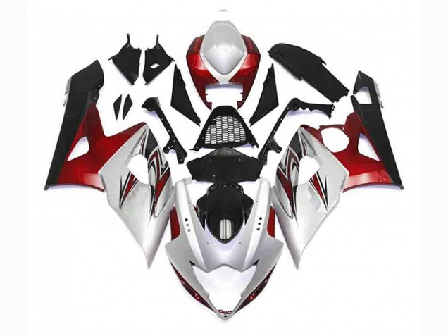 Cheap 2005-2006 Silver Red Black Suzuki GSXR 1000 Bike Fairing Kit Canada Cheap 2005-2006 Silver Red Black Suzuki GSXR 1000 Bike Fairing Kit Canada