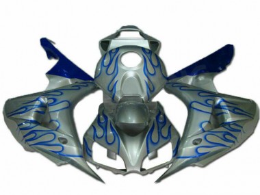 Cheap 2006-2007 Blue Flame Silver Honda CBR1000RR Motorcycle Fairing Kits Canada