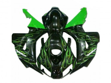 Cheap 2006-2007 Green Flame Black Honda CBR1000RR Moto Fairings Canada